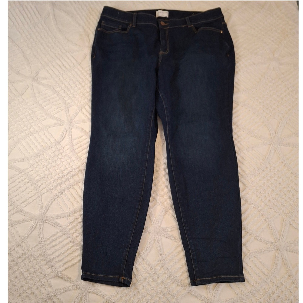 Lane Bryant Womens 22 Skinny Jeans Dark Wash High Rise‎ Curvy Fit Stretch Denim
